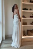 3D Rose Appliqué Ruffle Hem Spliced Cami Dress