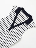 Sleeveless Ribbed Polo Knit Top