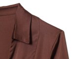 Stylish Satin Tie-Front Flare Shirt