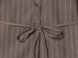 Fashionable Striped Blazer & Pleated Pants Set