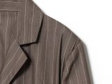 Fashionable Striped Blazer & Pleated Pants Set