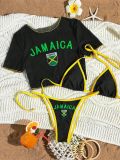 Women's National Team Inspired Short-Sleeve Slim Fit Bikini Set