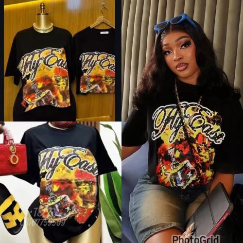 300g Cotton Graphic Print Short Sleeve T-Shirt for Women