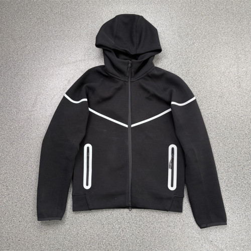 Reflective Air Layer Cotton Hooded Jacket