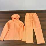 Collaborative Streetwear Zip-Up Hooded Jacket and Straight Pants Sports Leisure Set