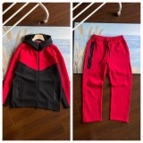 Collaborative Streetwear Zip-Up Hooded Jacket and Straight Pants Sports Leisure Set