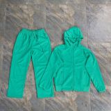 Collaborative Streetwear Zip-Up Hooded Jacket and Straight Pants Sports Leisure Set