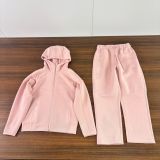 Collaborative Streetwear Zip-Up Hooded Jacket and Straight Pants Sports Leisure Set