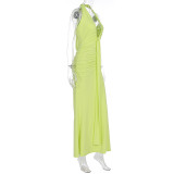 Elegant Backless Halter Bodycon Dress