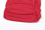 Unique Deep V Neck Halter Backless Mini Dress