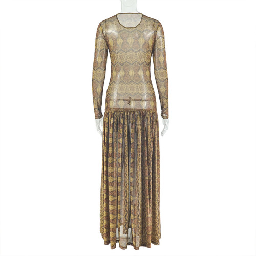 Vintage Elegant Women's A-Line Dress