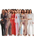 Printed Hooded Long Sleeve Thumbhole Micro Flare Two-Piece Set