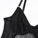 Sultry Lace-Up Bodysuit