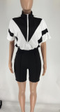 Casual Batwing Sleeve Sports Set: Short Sleeve Top & Shorts