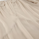 Seductive Sheer Chiffon Dress with Loose Batwing Sleeves
