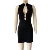 Seductive Hollow Backless Sleeveless Bodycon Split Dress