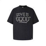 Goodbrand Love is Good Pearl Slogan Heavyweight Couple T-Shirt