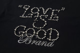Goodbrand New Pure Color Pearl Logo Short Sleeve T-Shirt