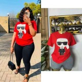 Printed Short Sleeve Unisex Casual Loose Fit Cotton T-Shirt