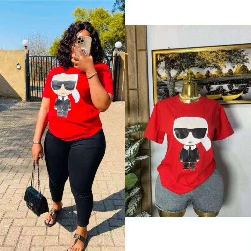 Printed Short Sleeve Unisex Casual Loose Fit Cotton T-Shirt