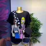 Printed Short Sleeve Unisex Casual Loose Fit Cotton T-Shirt