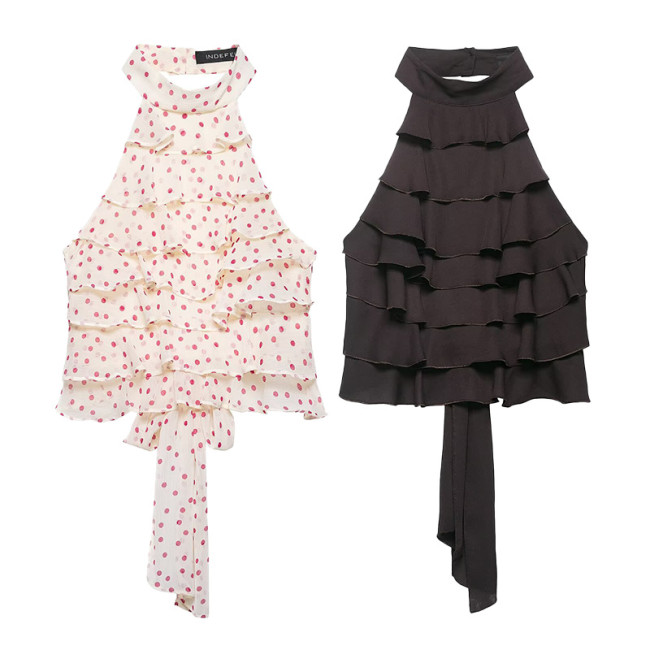 Chiffon Halter Neck Top for Women