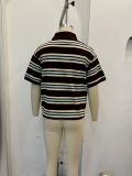 Chic Striped Color-Block T-Shirt for Women