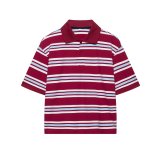 Chic Striped Color-Block T-Shirt for Women