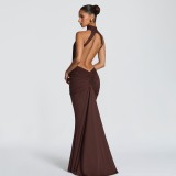 Elegant Backless Mermaid Dress