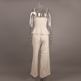 Cami Top and High-Waisted Wide-Leg Pants Set