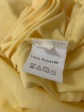 Elegant Asymmetrical Off-Shoulder Waist-Tied Long Yellow Dress