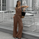 Cami Top and High-Waisted Wide-Leg Pants Set