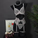 Handcrafted Pearl Bra Set with Detachable Fishbone Waist
