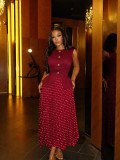 Elegant Sleeveless Vest & Pleated Skirt Set