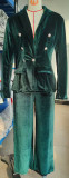 Luxury Double-Breasted Velvet Two-Piece Suit