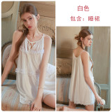 Sheer Lace Tie-Up Lingerie Set with Mesh Camisole and Robe