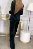 Luxury Double-Breasted Velvet Two-Piece Suit