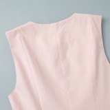Sweet Cotton Vest & Bubble Skirt Two-Piece Summer Set