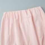 Sweet Cotton Vest & Bubble Skirt Two-Piece Summer Set