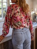 Relaxed Artistic Printed Round-Neck Shirt