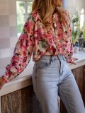 Relaxed Artistic Printed Round-Neck Shirt