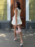 Sweet Cotton Vest & Bubble Skirt Two-Piece Summer Set