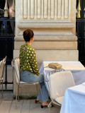 Chic Polka Dot Lantern Sleeve Blouse with Bow Tie