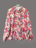 Relaxed Artistic Printed Round-Neck Shirt
