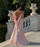 Sexy Backless Spaghetti Strap Slit Maxi Dress