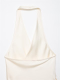 Elegant Satin Halterneck Top