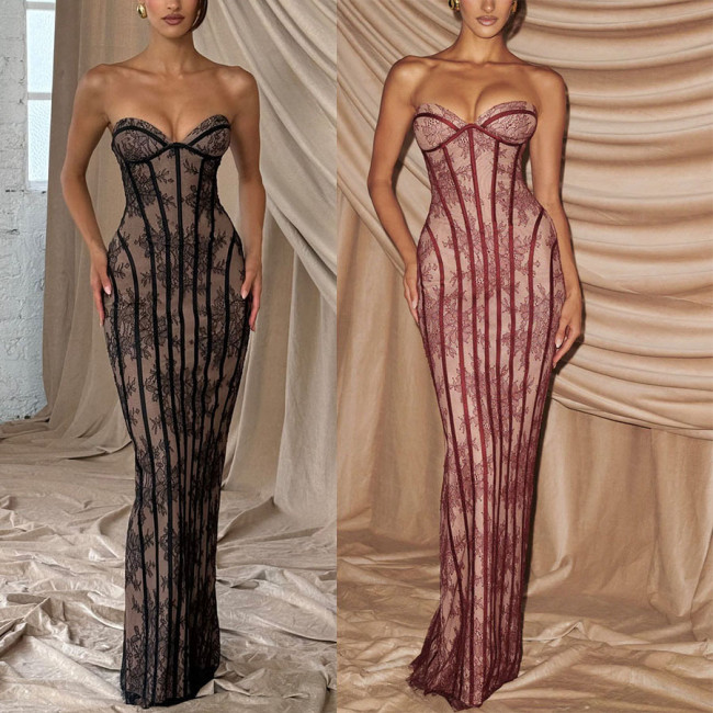 Elegant Lace Bodycon Dress with Adjustable Straps
