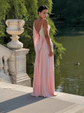 Sexy Backless Spaghetti Strap Slit Maxi Dress