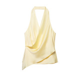 Elegant Satin Halterneck Top