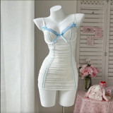 Lace Sexy Suspender Hollow-Out Nightdress Uniform Lingerie Set